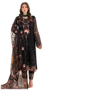 อินเดียปากีสถานล่าสุดชีฟองปัก Salwar Kameez กับหินหนักชุดแต่งงานสุดหรูชุดร้อนขาย2023 - Product Image 1