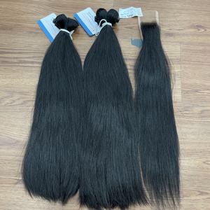 EXTENSIONES DE CABELLO HUMANO DE LA MEJOR CALIDAD, Textura Natural Lisa, Color Negro Natural, Trama Doble a Máquina, Alta Calidad - Product Image 6