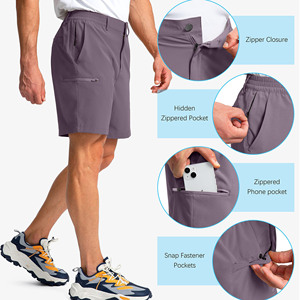 Logo personnalisé poches en coton taille élastique coupe sèche 5 pouces respirant Jogging entraînement entraînement noir Gym Shorts de sport pour hommes - Product Image 6