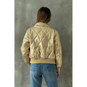 Veste brillante zippée pour femme en gros - Product Image 1