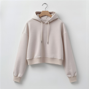 Hoodie Custom Men's 520GSM Cropped Hoodie Heavyweight Cotton Fleece Pullover Sweatshirt with Custom Logo <b>and</b> OEM/ODM - Product Image 1