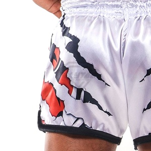 กางเกงมวยไทยพิมพ์ลายแบบซับลิเมชั่น คุณภาพสูง รับทำโลโก้และดีไซน์ตามสั่ง ระบายอากาศได้ดี - Product Image 2