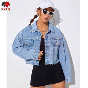 Veste en jean pour femme à porter au quotidien, confectionnée en tissu denim doux, à manches longues et au design décontracté - Product Image 4