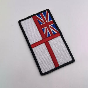 Prix usine conception personnalisée insignes de broderie à la machine sergé tissu adhésif Merrow bordure insignes de broderie ronpex - Product Image 6