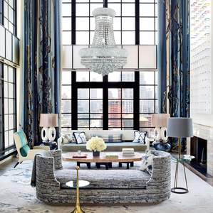 Lustre en cristal Empire chromé 12 lumières candélabre en métal pour salle à manger salon foyer chambre entrée (diamètre 22 '') - Product Image 4