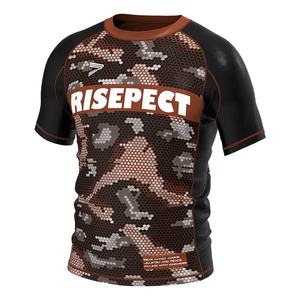 Moda No Gi Fight sublimado traje de baño de secado rápido personalizado Mma Bjj Rashguard manga corta Slim Fit - Product Image 1