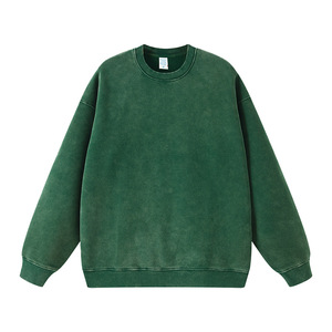 เสื้อฮู้ดดี้ผู้ชายไซส์ใหญ่พิเศษ ผ้าฝ้าย 100% สไตล์วินเทจ คอวี ทรงโอเวอร์ไซส์ ล้างสีแบบแอซิด คุณภาพสูง ปักลายเพชร - Product Image 1