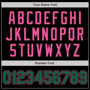 Bomber personnalisé noir rose-kelly vert Varsity Letterman veste à glissière coupe-vent Streetwear veste universitaire vintage pour hommes - Product Image 3