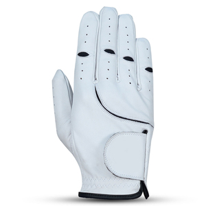 Gants de golf en cuir de cabretta pur respirant pour le sport en gros, légers, pour la main gauche, en cuir de cabretta blanc - Product Image 1