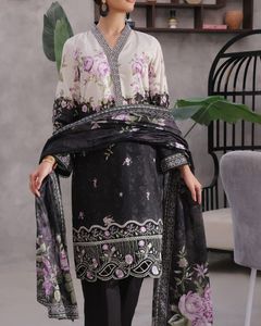 Colección SSumaira Camisa Chikankari impresa digital exclusiva con hermosa Dupatta - Product Image 1