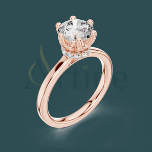 Bague en diamant Moissanite véritable 18 carats Cadeau de luxe - Product Image 1