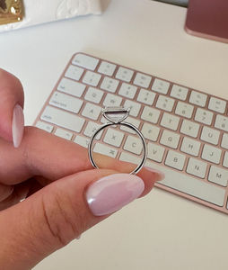 Bague en diamant poire certifiée pour femme, bague de fiançailles Moissanite 1.85TCW, cadeaux d'anniversaire, bagues pour femme, bague Toi Et Moi - Product Image 5