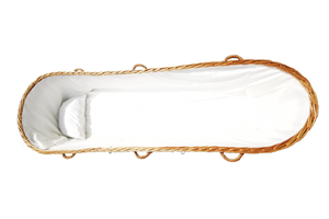 Ataúd de mimbre natural tejido a mano con revestimiento interior de algodón, ataúd funerario biodegradable para entierro y cremación de Vietnam - Product Image 3