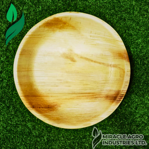 Plato de hoja de areca natural 10 "redondo ecológico desechable - Product Image 3