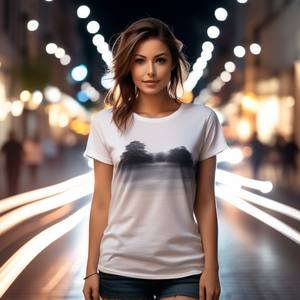 Camiseta de Mujer de Algodón Puro, Ecológica, Transpirable, de Alta Calidad, Talla Grande, Moderna, de Cuello Redondo y Manga Corta, Diseño Personalizado, Venta al Por Mayor - Product Image 1