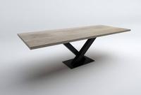 Ensemble de table à manger extensible en bois moderne et abordable avec bord naturel pour salon, hôtel, cuisine - 8 places avec hauteur réglable