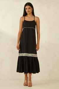 2025เดรสยาวแบบลำลองผ้าเรยอน100% แท้ลายดอกไม้คอกลมสวิงฟรีไซส์ - Product Image 6