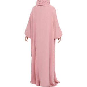 Vente en gros de vêtements musulmans modestes de qualité supérieure style islamique à manches longues, Abaya simple et respirante pour femmes, Service OEM bon marché - Product Image 2