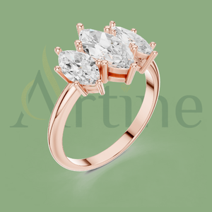 Bague de nom de couronne personnalisée 14K pour elle - Product Image 1
