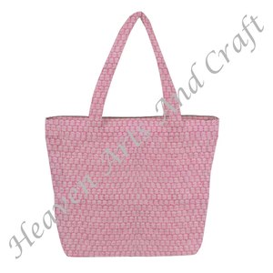 Sac fourre-tout matelassé en toile de coton fait à la main indien bloc imprimé grand sac matelassé de plage avec fermeture sac à bandoulière Portable pour femmes - Product Image 1
