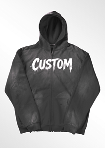 Sweat à capuche oversize en coton 100% avec fermeture éclair et effet délavé pour homme |   Fabricant sur mesure de vêtements streetwear en denim délavé 420 GSM - Product Image 5