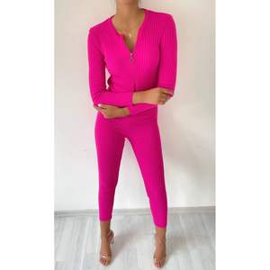 Conjunto de mono y pelele de punto con cremallera para mujer Sapphire 846 - Product Image 3