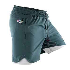 กางเกงขาสั้นต่อสู้สำหรับผู้ชายแบบมีร่องพิมพ์ลายซับลิเมชันไม่มีการพิมพ์จีบีเจเจเจ - Product Image 4