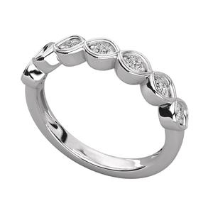 แหวนเพชรโมอิสทรงกลมห้าเม็ดสี D พร้อมขอบ925สเตอร์ลิงเงินสำหรับผู้หญิงหมั้นเครื่องประดับสุดหรู - Product Image 2