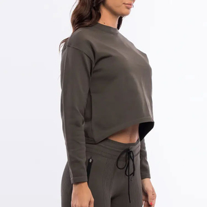 Conjuntos Deportivos Casuales de Invierno para Mujer, 100% Algodón, Felpa, Personalizables, Ligeros, de Secado Rápido, Transpirables, Cuello Redondo, para Correr - Product Image 5