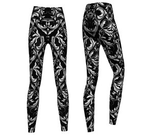 Leggings de compression pour femmes MMA BJJ Grappling, designs uniques disponibles, impression personnalisée, respirant, mi-longueur, écologique, séchage rapide - Product Image 2