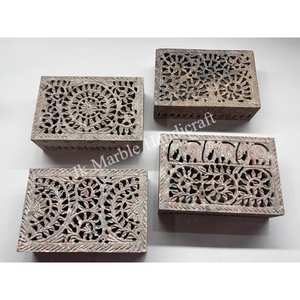 Joyero rectangular al mejor precio bellamente diseñado con tallado de esteatita de mármol de moda para almacenamiento y embalaje al por mayor - Product Image 1