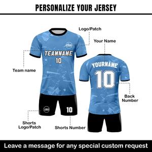 Camiseta de fútbol personalizada para hombre con nombre de equipo, número de logotipo para niños jóvenes, ropa de fútbol personalizada - Product Image 2