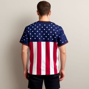 Broderie cousue col en V anges Sublimation chemises de Baseball vierges maille personnalisée plaine Baseball Jersey chemises uniformes - Product Image 5