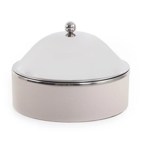 Luxury Insulated Double Wall Metal Casserole Vintage Design Serving Food <b>Warmer</b> for <b>Buffet</b> Hotel Wedding Catering Use - Product Image 1