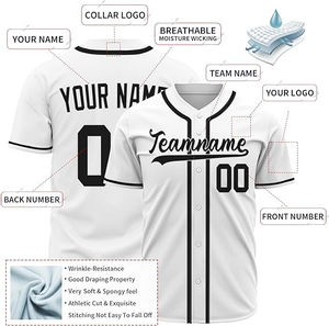 Uniforme de vêtements de sport pour jeunes Maillots de baseball en polyester 100% confortables Prix raisonnable Nouveaux maillots de baseball imprimés légers - Product Image 4