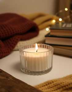 Velas Aromáticas de Vidrio Personalizadas con Diseño de Costillas, Logotipo de Marca Personalizado y Caja Personalizada para Decoración del Hogar - Product Image 6