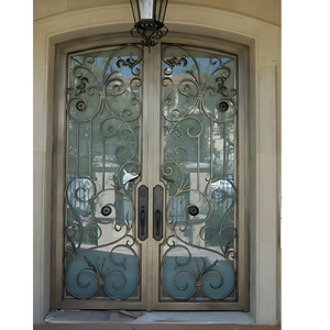 Fabricants de portes en fer TTD fiables, garantie de 3 ans, design postmoderne imperméable pour portes d'entrée principales - Product Image 1