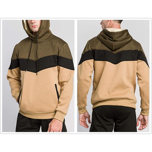 Sweat-shirt à capuche décontracté pour homme en polaire, avec poche kangourou, manches longues, style color block, écologique et respirant - Product Image 4