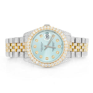 Reloj de Pulsera de Cuarzo para Hombre, Diseño de Lujo con Diamantes VVS y Moissanita, Acero Inoxidable - Product Image 1
