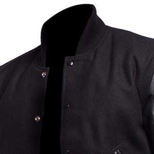 แจ็กเก็ตเลตเตอร์แมนสำหรับผู้ชายแจ็กเก็ตเบสบอลแขนยาวพิมพ์ลายแบบกำหนดเอง - Product Image 2