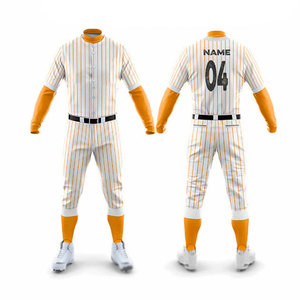Uniforme de béisbol de patrón recto de ropa deportiva sublimada Digital personalizada de calidad con estirable de cuatro vías - Product Image 3