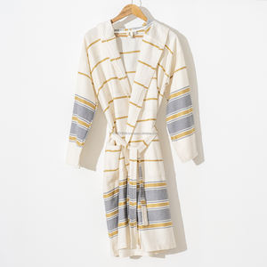 Albornoz de algodón 100% unisex hecho en Turquía tela transpirable peso ligero superventas secado rápido verano todo el año ropa de dormir - Product Image 4