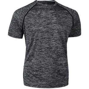 Venta al por mayor de los hombres de poliéster de secado rápido camiseta gris de entrenamiento sudadera camisa para los hombres de moda para hombres - Product Image 1