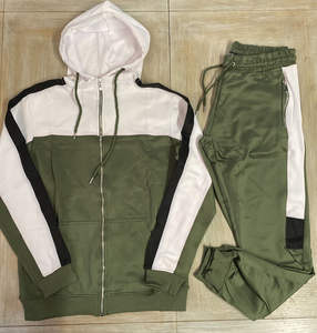 Conjunto Deportivo Personalizado de Dos Piezas con Capucha, Felpa Técnica, Algodón, Talla Grande, Ropa Deportiva Lisa - Product Image 6