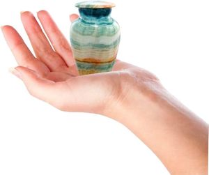 Handmade <b>Large</b> Adult Size Mosaic Aluminium Glass Cremation <b>Urn</b> Individual Tiles Hand Applied Unique Funerals Funeral Supplies - Product Image 1