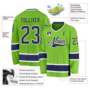 Maillot de hockey personnalisé T-shirt en jersey pour femmes et hommes à la mode Vêtements d'équipe à manches longues et col en V Streetwear décontracté Vêtements de sport Merch - Product Image 6