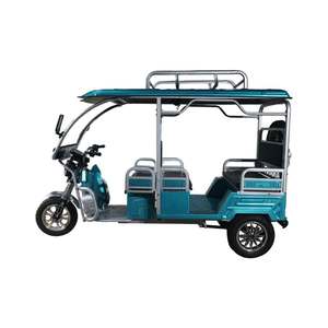 Rickshaw électrique à 3 roues de haute qualité, à batterie, pour 4 passagers, Tuk-tuk, <span class=keywords><strong>Toto</strong></span>, Pedicab, ouvert, pas cher, vente en gros - Product Image 2