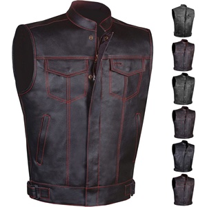 Chaleco de Cuero Transpirable para Motociclismo, Chaleco Casual de Invierno para Hombre, Chaleco Impermeable con Cierre Frontal para Motocicleta - Product Image 5