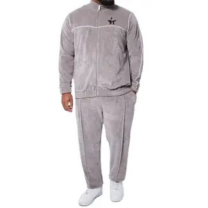 Survêtement en velours élastique Nouveau survêtement en velours de coton élégant Homme Slim Fit Plain Jogger Survêtement en velours pour garçons - Product Image 1