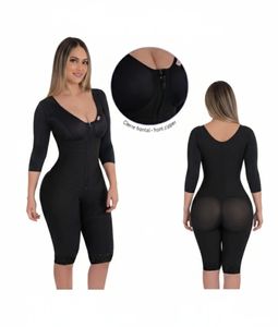 Faja Moldeadora de Cuerpo y Compresión Abdominal, Mono Moldeador con Mangas, <span class=keywords><strong>Fajas</strong></span> Sexys con Control de <span class=keywords><strong>Abdomen</strong></span> y Levantamiento de Glúteos para Mujer - Product Image 1